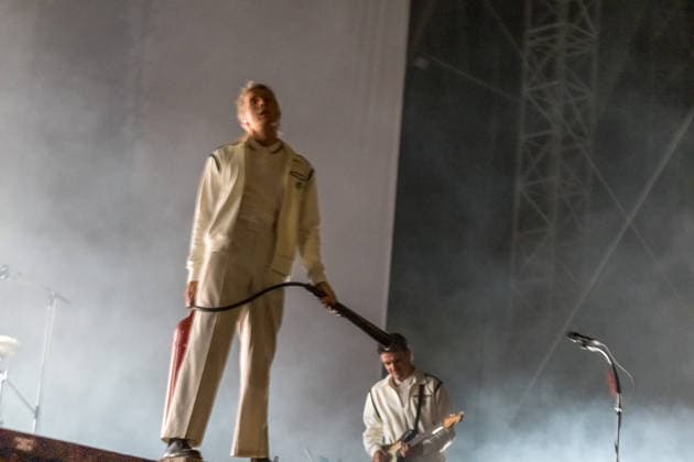 The Chemnitz rock band Kraftklub—Felix Brummer, Karl Schumann, Till Brummer, Steffen Israel, and Max Marschk—at the Highfield Festival on Lake Störmthal near Leipzig at the Highfield Festival on Lake Störmthal near Leipzig Highfield 2026 Day 2 Kraftklub