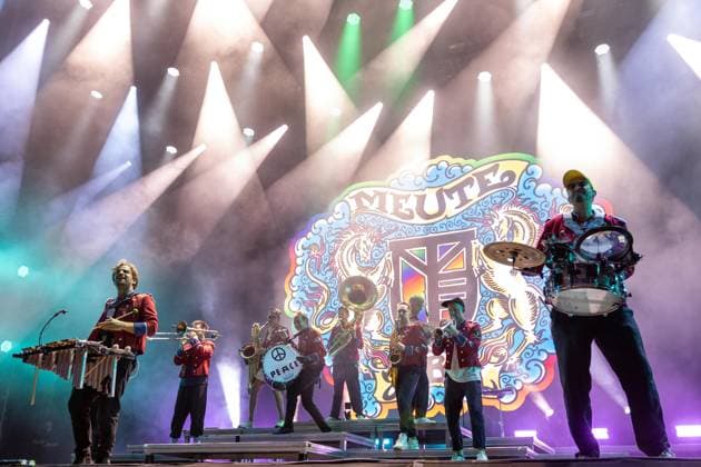 August 15, 2026, Paredes De Coura, Braga, Portugal: MEUTE, the German techno?marching band, perform on the main stage during the final day of Vodafone Paredes de Coura. Paredes De Coura Portugal - ZUMAs197 20260815_aaa_s197_336 Copyright: xDiogoxBaptistax
