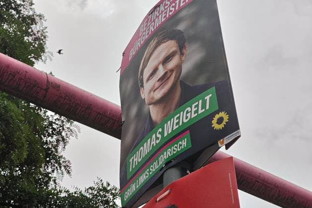 Berlin, Germany, August 16, 2026 Election poster featuring Thomas Weigelt, The Greens Copyright: xdtsxNachrichtenagenturx dts_130301