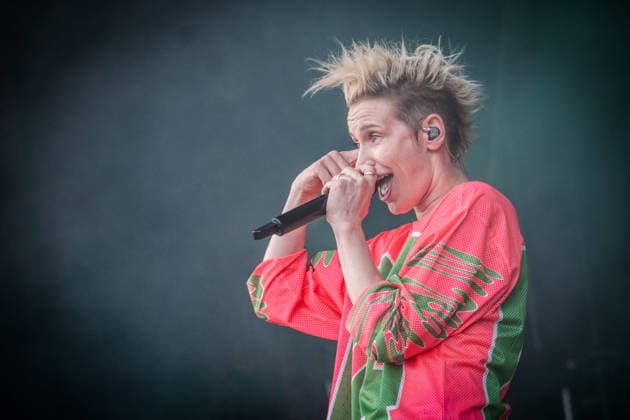 German rock musician Deine Cousine Ina Bredehorn on the third day of the Highfield 2026 festival Highfield 2026 Day 3 Deine Cousine