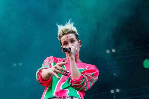 German rock musician Deine Cousine Ina Bredehorn on the third day of the Highfield 2026 festival Highfield 2026 Day 3 Deine Cousine