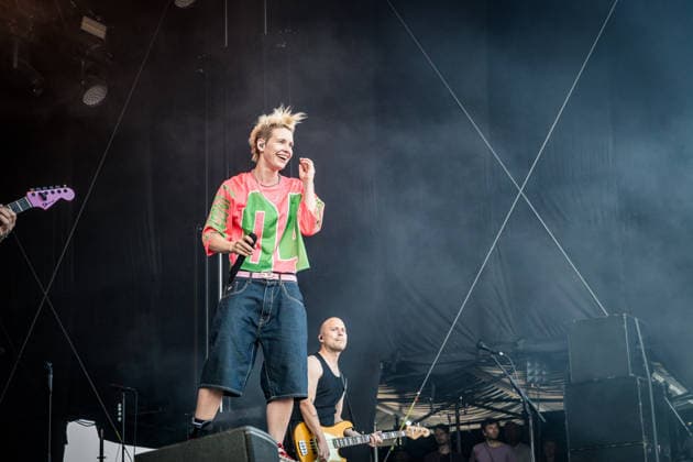German rock musician Deine Cousine Ina Bredehorn on the third day of the Highfield 2026 festival Highfield 2026 Day 3 Deine Cousine