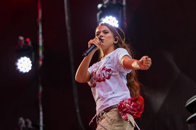 ZAH1DE Concert at Kunst Rasen Bonn, August 16, 2026: Berlin-based rapper ZAH1DE (Zahide Kayaci) during her open-air live performance at Kunst Rasen Bonn in Bonn, Gronau, North Rhine-Westphalia, Germany Copyright: xMarcxJohnx