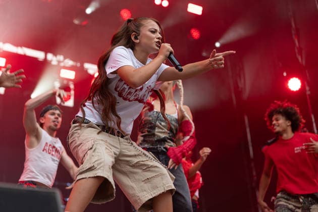 ZAH1DE Concert at Kunst Rasen Bonn, August 16, 2026: Berlin-based rapper ZAH1DE (Zahide Kayaci) during her open-air live performance at Kunst Rasen Bonn in Bonn, Gronau, North Rhine-Westphalia, Germany Copyright: xMarcxJohnx