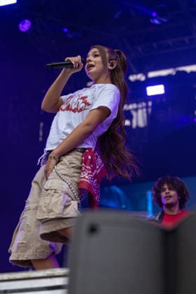 ZAH1DE Concert at Kunst Rasen Bonn, August 16, 2026: Berlin-based rapper ZAH1DE (Zahide Kayaci) during her open-air live performance at Kunst Rasen Bonn in Bonn, Gronau, North Rhine-Westphalia, Germany Copyright: xMarcxJohnx