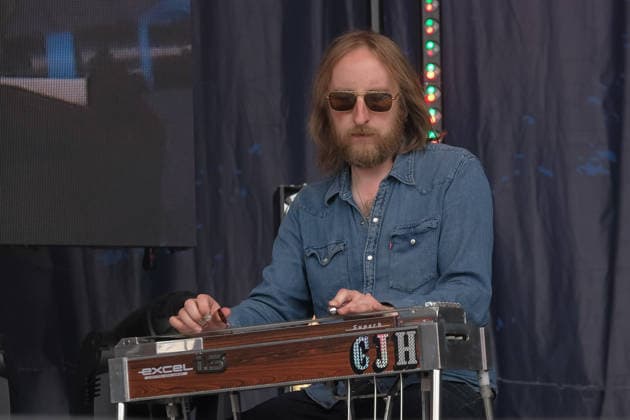 August 15, 2026, Williamscot, Oxfordshire, United Kingdom: CJ Hillman pedal steel player with UK-based Soft Rock and Americana band Rob Jones and the Restless Dream performing live on stage at Fairport s Cropredy Convention. Williamscot United Kingdom - ZUMAs197 20260815_aaa_s197_622 Copyright: xDawnxFletcher-Parkx