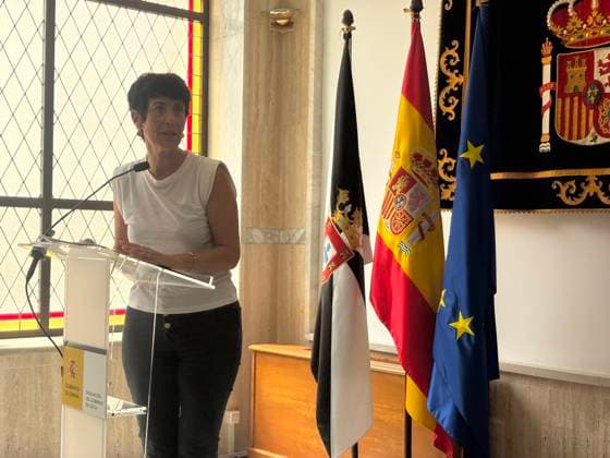 Elma Saiz Visits Ceuta to Assess the Humanitarian Situation Elma Saiz, Minister of Inclusion, Social Security, and Migration, speaks to the media at the Assembly Palace on August 17, 2026, in Ceuta, Spain. The meeting is being held to assess the humanitarian situation, evaluate its progress, and address the city’s needs. AUGUST 17, 2026 Gabriela Sardá Nún Ceuta Ceuta, Spain Copyright: xGabrielaxSardaxNunezx 7718641