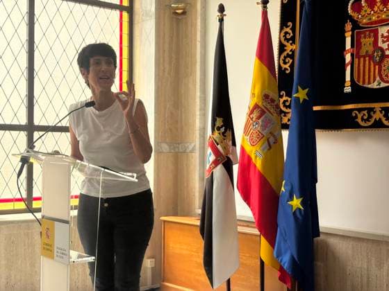 Elma Saiz Visits Ceuta to Assess the Humanitarian Situation Elma Saiz, Minister of Inclusion, Social Security, and Migration, speaks to the media at the Assembly Palace on August 17, 2026, in Ceuta, Spain. The meeting is being held to assess the humanitarian situation, evaluate its progress, and address the city’s needs. AUGUST 17, 2026 Gabriela Sardá Nún Ceuta Ceuta, Spain Copyright: xGabrielaxSardaxNunezx 7718642