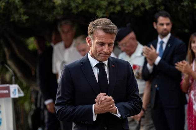 Liberation Ceremony in Bormes-les-Mimosas PHOTOPQR NICE MATIN Camille Dodet Bormes-les-Mimosas Bormes-les-Mimosas August 18, 2026 Photo PQR Camille Dodet Var Matin August 17, 2026 Bormes-les-Mimosas Final Liberation Ceremony in Bormes-les-Mimosas for President of the Republic Emmanuel Macron Photo: PQR, Camille Dodet, Var Matin, August 17, 2026, Bormes-les-Mimosas Final Liberation Ceremony in Bormes-les-Mimosas for President of the Republic Emmanuel Macron French President Emmanuel Macron during a ceremony commemorating the 82nd anniversary of the Allied Operation Dragoon landings in Provence and the liberation of the village of Bormes-les-Mimosas during World War II, in Bormes-les-Mimosas, southeastern France, on August 17, 2026, Bormes-l Copyright: xPHOTOPQR NICExMATIN MAXPPPxCamillexDodetx 20260817NIM4284 20260817NIM4284