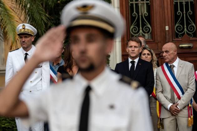 Liberation Ceremony in Bormes-les-Mimosas PHOTOPQR NICE MATIN Camille Dodet Bormes-les-Mimosas Bormes-les-Mimosas August 18, 2026 Photo PQR Camille Dodet Var Matin August 17, 2026 Bormes-les-Mimosas Final Liberation Ceremony in Bormes-les-Mimosas for President of the Republic Emmanuel Macron Photo: PQR, Camille Dodet, Var Matin, August 17, 2026, Bormes-les-Mimosas Final Liberation Ceremony in Bormes-les-Mimosas for President of the Republic Emmanuel Macron French President Emmanuel Macron during a ceremony commemorating the 82nd anniversary of the Allied Operation Dragoon landings in Provence and the liberation of the village of Bormes-les-Mimosas during World War II, in Bormes-les-Mimosas, southeastern France, on August 17, 2026, in Borme Copyright: xPHOTOPQR NICExMATIN MAXPPPxCamillexDodetx 20260817NIM4297 20260817NIM4297