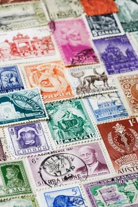 Variety of Postage Stamps full frame Copyright: xmoodboardx Panthermedia75330640.jpg