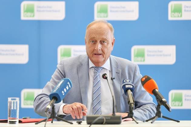 Berlin, Germany, August 18, 2026; House of German Agriculture and Food Industry; Farmers Association Press Conference on the Harvest Report; Joachim Rukwied, President of the German Farmers Association Copyright: xdtsxNachrichtenagenturx dts_130357