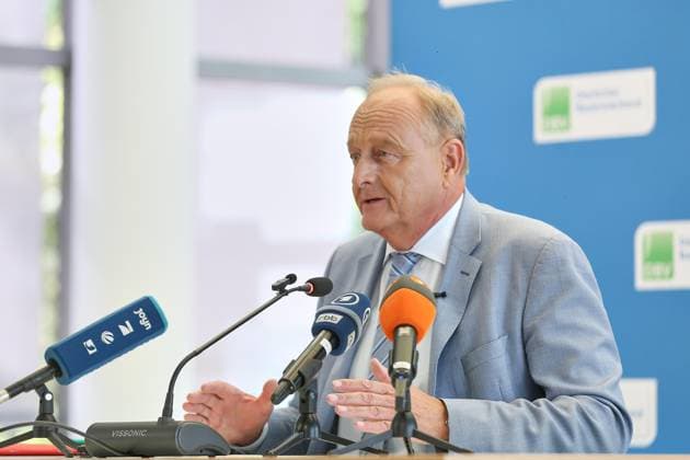 Berlin, Germany, August 18, 2026, House of the German Agricultural and Food Industry; Farmers Association press conference on the harvest report; Joachim Rukwied, President of the German Farmers Association Copyright: xdtsxNachrichtenagenturx dts_130358