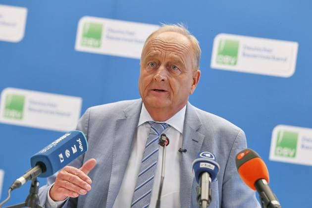 Berlin, Germany, August 18, 2026 House of the German Agricultural and Food Industry Press conference of the German Farmers Association on the harvest report Joachim Rukwied, President of the German Farmers Association Copyright: xdtsxNachrichtenagenturx dts_130362