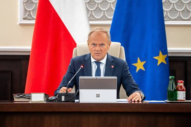News Bilder des Tages Warszawa 18.08.2026 Polish Government meeting --- Posiedzenie rzadu. Persons shown : Donald Tusk Fot. Kai Taller Arena Akcji NEWSPIX.PL --- newspix.pl POLAND OUT! 