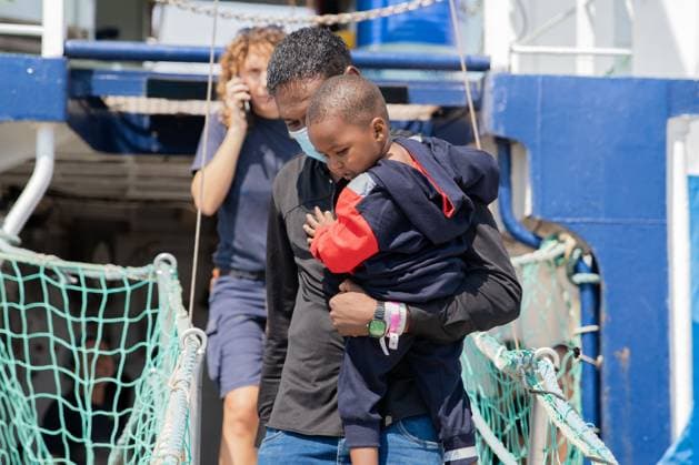August 18, 2026, Ravenna, Italy: RAVENNA, ITALY †AUGUST 18, 2026: The Humanity 1, a search-and-rescue vessel operated by German NGO SOS Humanity, arrives at the port of Ravenna, Italy, on August 18, 2026, carrying 73 migrants rescued in the central Mediterranean between Malta and Lampedusa. According to SOS Humanity, those rescued include 17 minors and five women. Italian authorities designated Ravenna as the vessel s port of disembarkation. The arrival marks the city s 28th migrant disembarkation since December 2022 and its fourth in 2026. Ravenna Italy - ZUMAq101 20260818_zna_q101_011 Copyright: xSilviaxCasadeix