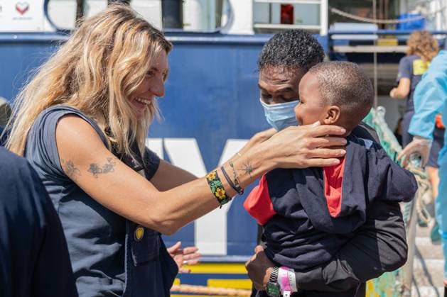 August 18, 2026, Ravenna, Italy: RAVENNA, ITALY †AUGUST 18, 2026: The Humanity 1, a search-and-rescue vessel operated by German NGO SOS Humanity, arrives at the port of Ravenna, Italy, on August 18, 2026, carrying 73 migrants rescued in the central Mediterranean between Malta and Lampedusa. According to SOS Humanity, those rescued include 17 minors and five women. Italian authorities designated Ravenna as the vessel s port of disembarkation. The arrival marks the city s 28th migrant disembarkation since December 2022 and its fourth in 2026. Ravenna Italy - ZUMAq101 20260818_zna_q101_012 Copyright: xSilviaxCasadeix