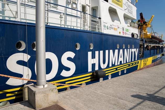 August 18, 2026, Ravenna, Italy: RAVENNA, ITALY †AUGUST 18, 2026: The Humanity 1, a search-and-rescue vessel operated by German NGO SOS Humanity, arrives at the port of Ravenna, Italy, on August 18, 2026, carrying 73 migrants rescued in the central Mediterranean between Malta and Lampedusa. According to SOS Humanity, those rescued include 17 minors and five women. Italian authorities designated Ravenna as the vessel s port of disembarkation. The arrival marks the city s 28th migrant disembarkation since December 2022 and its fourth in 2026. Ravenna Italy - ZUMAq101 20260818_zna_q101_017 Copyright: xSilviaxCasadeix
