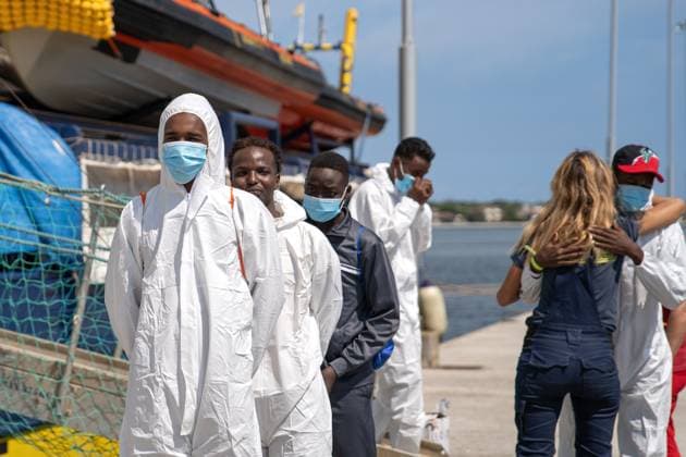 August 18, 2026, Ravenna, Italy: RAVENNA, ITALY †AUGUST 18, 2026: The Humanity 1, a search-and-rescue vessel operated by German NGO SOS Humanity, arrives at the port of Ravenna, Italy, on August 18, 2026, carrying 73 migrants rescued in the central Mediterranean between Malta and Lampedusa. According to SOS Humanity, those rescued include 17 minors and five women. Italian authorities designated Ravenna as the vessel s port of disembarkation. The arrival marks the city s 28th migrant disembarkation since December 2022 and its fourth in 2026. Ravenna Italy - ZUMAq101 20260818_zna_q101_029 Copyright: xSilviaxCasadeix