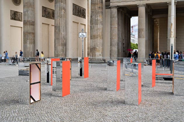 Berlin, August 18, 2026, Brandenburg Gate, Platz des 18. März, 65th Anniversary of the Construction of the Berlin Wall: Temporary Memorial Site Featuring a Large-Scale Installation and Open-Air Exhibition by Kulturprojekte Berlin and the Berlin Wall Foundation