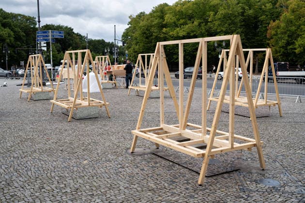 Berlin, August 18, 2026, Brandenburg Gate, Platz des 18. März, 65th Anniversary of the Construction of the Berlin Wall: Temporary Memorial Site Featuring a Large-Scale Installation and Open-Air Exhibition by Kulturprojekte Berlin and the Berlin Wall Foundation