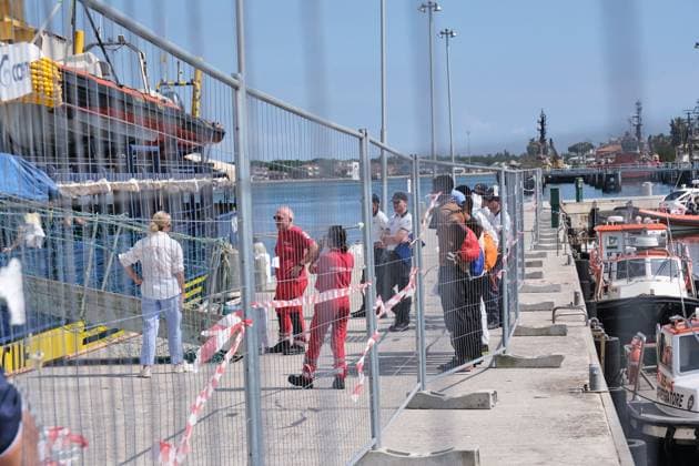 August 18, 2026, Marina Di Ravenna, Italy: MARINA DI RAVENNA, ITALY †AUGUST 18, 2026: The Humanity 1, a search-and-rescue vessel operated by German NGO SOS Humanity, docks at the port of Marina di Ravenna, Italy, on August 18, 2026, carrying 73 migrants rescued in the Mediterranean Sea during two operations on August 8 and 13. The group, mainly from Sudan and also including people from Somalia and South Sudan, included 17 minors. Marina Di Ravenna Italy - ZUMAq101 20260818_zna_q101_058 Copyright: xLorenzoxPasinix