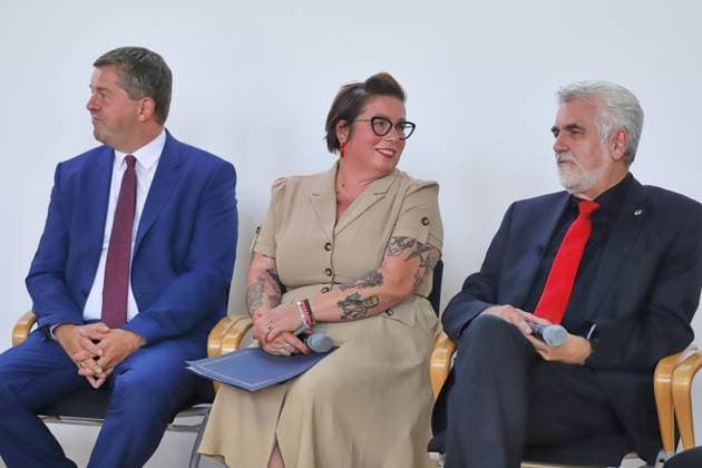 Halle Saale, Saxony-Anhalt, Germany, August 18, 2026 Leibniz Institute for Agricultural Development in Transition Economies (IAMO) IHK Election Forum Sven Schulze (CDU), Susan Sziborra Seidlitz (Greens), Armin Willingmann (SPD) Copyright: xdtsxNachrichtenagenturx dts_130399