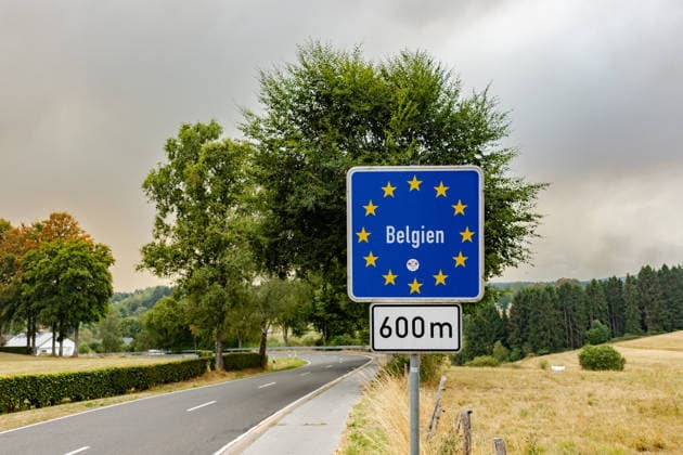 Forest Fire in the High Fens: View from the German-Belgian border near Kalterherberg, August 16, 2026. View from Kalterherberg, in the mu Copyright: xMarcxJohnx