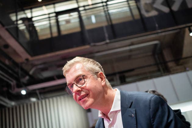 Berlin, August 18, 2026—Bitkom Policy Pitch for the 2026 Berlin House of Representatives election at Delta Campus Neukölln; Stefan Evers, the Berlin CDU’s top candidate for the 2026 Berlin House of Representatives election, is in attendance.