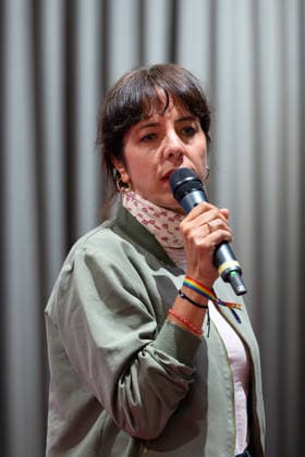 Berlin, August 18, 2026—Bitkom Policy Pitch for the 2026 House of Representatives election at Delta Campus Neukölln; Elif Eralp, The Left’s top candidate for the 2026 House of Representatives election