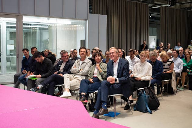 Berlin, August 18, 2026; Bitkom Policy Pitch for the 2026 House of Representatives election at Delta Campus Neukölln: Werner Graf, Steffen Krach, Elif Eralp, Stefan Evers
