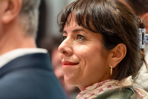 Berlin, August 18, 2026—Bitkom Policy Pitch for the 2026 House of Representatives election at Delta Campus Neukölln; Elif Eralp, The Left’s top candidate for the 2026 House of Representatives election