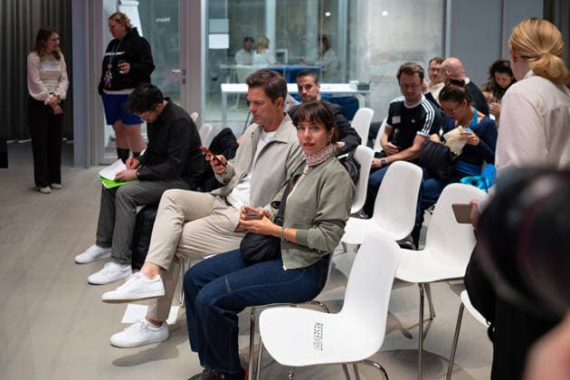 Berlin, August 18, 2026: Bitkom Policy Pitch for the 2026 House of Representatives election at Delta Campus Neukölln; Elif Eralp, the Left Party’s lead candidate, and Steffen Krach of the SPD for the 2026 House of Representatives election