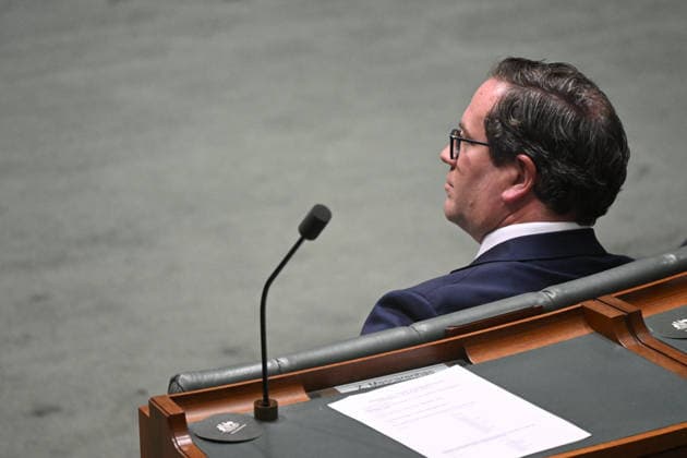 QUESTION TIME, Australian Veterans™ Affairs Minister Matt Keogh reacts during Question Time at Parliament House in Canberra, Thursday, August 20, 2026. ( NO ARCHIVING CANBERRA AUSTRALIAN CAPITAL TERRITORY AUSTRALIA PARLIAMENT HOUSE  Copyright: xLUKASxCOCHx 20260820121778888068