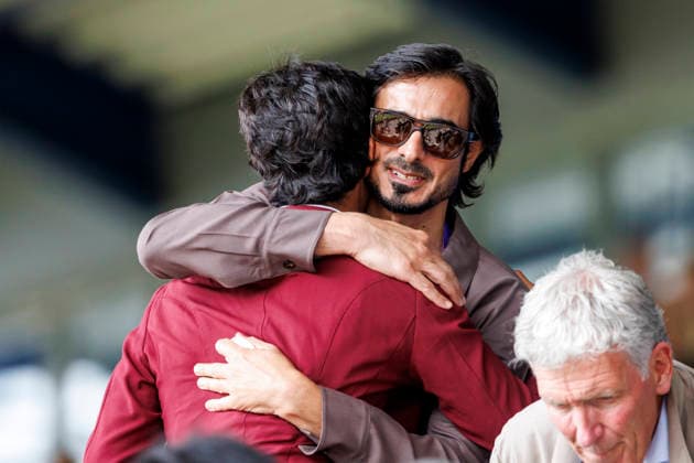AACHEN FEI World Championships 2026, AACHEN FEI World Championships 2026 AL THANI Sheikh Jassim bin Hamad, AL THANI Sheikh Fahad Jassim H K, Ludger Beerbaum in the VIP Box in Aachen; Jumping Competition Penalties and Time for Young Riders, Aachen, Soers Equestrian Stadium, August 21, 2026