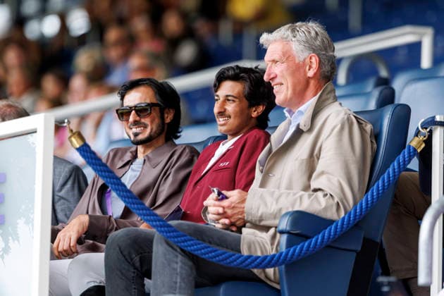 AACHEN FEI World Championships 2026, AACHEN FEI World Championships 2026 AL THANI Sheikh Jassim bin Hamad, AL THANI Sheikh Fahad Jassim H K, Ludger Beerbaum in the VIP Box in Aachen; Jumping Competition Penalties and Time for Young Riders, Aachen, Soers Equestrian Stadium, August 21, 2026