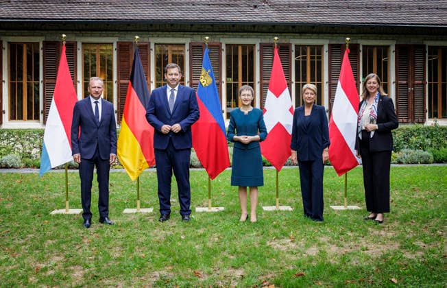 Lars Klingbeil, second from left, Federal Minister of Finance, photographed during his participation in the meeting of the finance ministers of Germany, Li Copyright: xThomasxKoehlerx