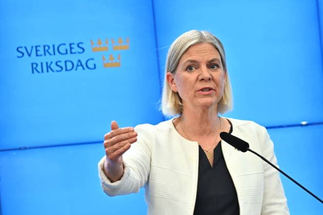 STOCKHOLM, SWEDEN 20260827 Social Democratic Party leader Magdalena Andersson (S) comments on the serious situation facing the Swedish economy STOCKHOLM, SWEDEN x10090x  Copyright: xClaudioxBresciani TTx SOCIALDEMOKRATERNA KOMMENTERAR SVENSK EKONOMI kILhVK-tthw