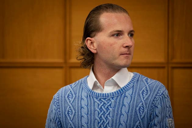 Wind Power Fraudster Hendrik Holt Wind power fraudster Hendrik Holt awaits the start of his trial on October 14, 2020, in Courtroom 2 of the Meppen District Court in Lower Saxony, Germany, as his trial is set to begin. Holt was sentenced
