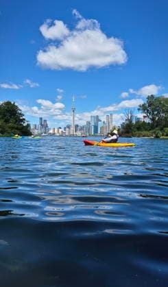 View of Lake Ontario from Toronto Island, Canada MR:N