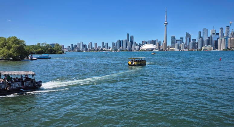 View of Lake Ontario from Toronto Island, Canada MR:N
