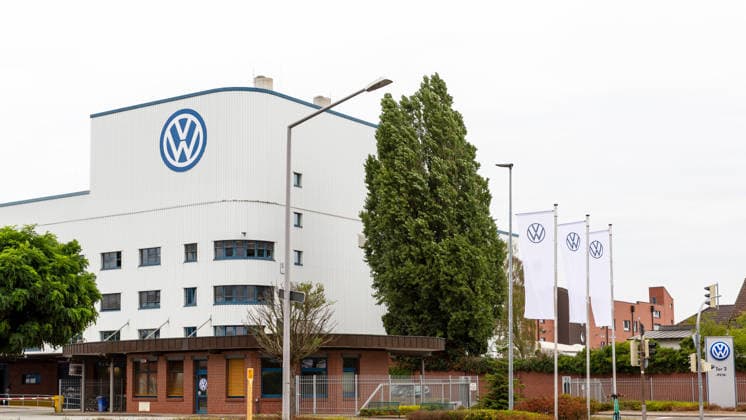 Volkswagen factory in Osnabrück, Main entrance 1083404423