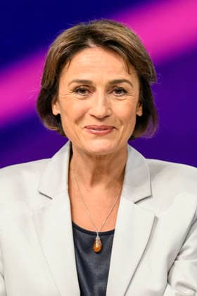 from left: Sandra Maischberger, GER, Berlin, studio, guest on Maischberger, political talk show, TV, program, hosted by Sandra Maischberger, Das Erste, filmed at Studio 20 in Adlershof, September 1, 2026, Copyright: HMBxMedia UwexKoch