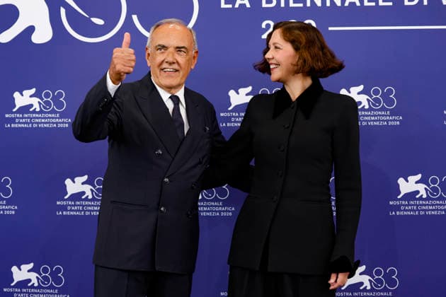 September 2, 2026, Venice, ITALY: Venice 83 jury president Maggie Gyllenhaal (R) and Festival director Alberto Barbera pose at a photocall ahead of the opening ceremony of the Venice Film Festival, in Venice, Italy, 02 September 2026. The 83rd edition of the Venice Film Festival runs from 02 to 12 September 2026. ANSA FABIO FRUSTACI. Venice ITALY  - ZUMAa110 20260902_zaf_a110_037 Copyright: xFabioxFrustacix