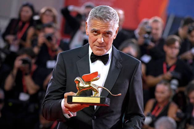George Clooney poses on the red carpet after receiving the Golden Lion for Lifetime Achievement Award during the Opening Ceremony the 83rd Venice International Film Festival at Sala Grande on September 2, 2026 in Venice, Italy.  VFF20260902861 RoccoxSpaziani