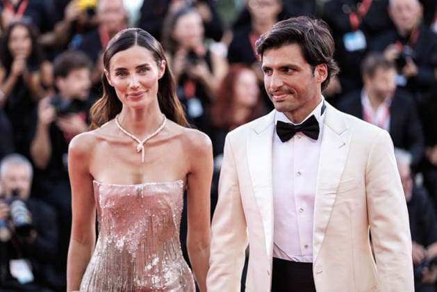September 2, 2026, Venice, Italy: Scottish model, Rebecca Donaldson and F1 driver, Carlos Sainz attends the opening ceremony red carpet of the film Ink at the 83rd Venice International Film Festival at the Palazzo del Cinema Venice Italy - ZUMAs197 20260902_aaa_s197_480 Copyright: xMarcoxBaradax
