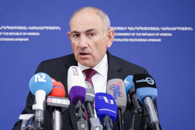ARMENIA, YEREVAN - SEPTEMBER 3, 2026: Armenia s Prime Minister Nikol Pashinyan gives a press briefing at the Government House Yerevan Armenia  - ZUMAt113 20260903_zaa_t113_463 Copyright: xAlexanderxPatrinx