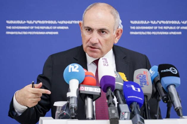 ARMENIA, YEREVAN - SEPTEMBER 3, 2026: Armenia s Prime Minister Nikol Pashinyan gives a press briefing at the Government House Yerevan Armenia  - ZUMAt113 20260903_zaa_t113_464 Copyright: xAlexanderxPatrinx
