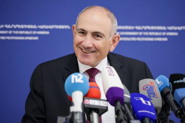 ARMENIA, YEREVAN - SEPTEMBER 3, 2026: Armenia s Prime Minister Nikol Pashinyan gives a press briefing at the Government House Yerevan Armenia  - ZUMAt113 20260903_zaa_t113_467 Copyright: xAlexanderxPatrinx