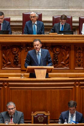 September 8, 2026, Lisbon, Lisbon, Portugal: Prime Minister LuoÂs Montenegro speaks during the parliamentary debate on a motion of censure against the government presented by the Chega party at the Assembleia da Republica (Portuguese Parliament) in Lisbon. Lisbon Portugal - ZUMAr238 20260908_zip_r238_041 Copyright: xRicardoxRochax
